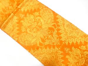 向かい孔雀模様織出し袋帯